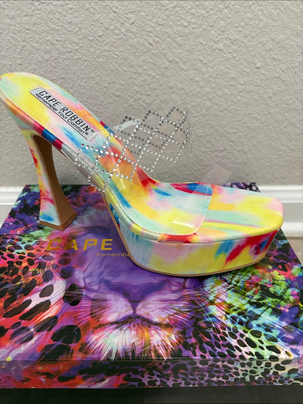 Rainbow Tie-Dye Heels